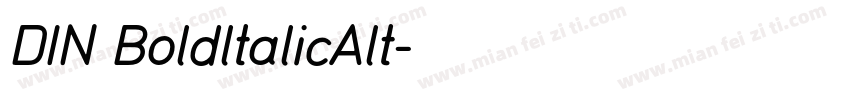 DIN BoldltalicAlt字体转换